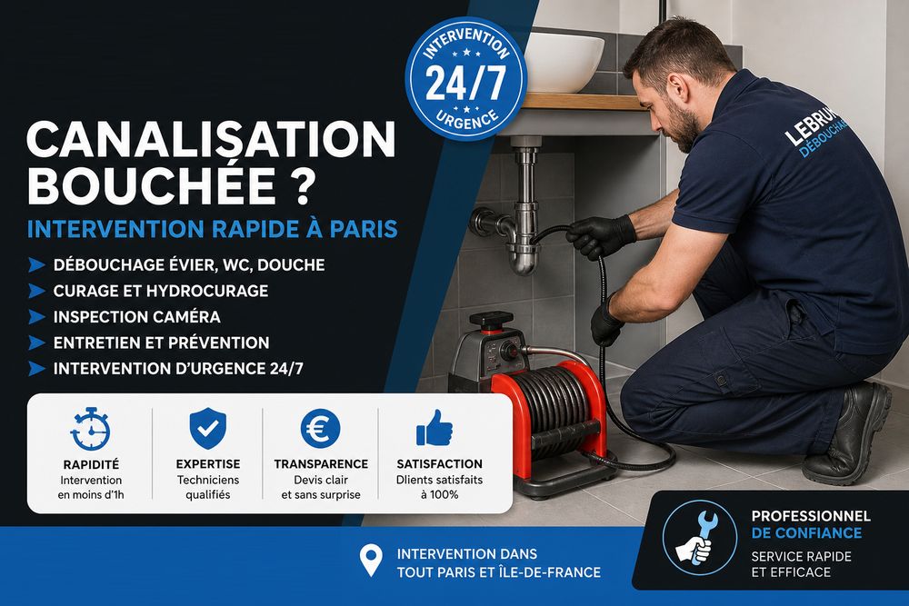 Débouchage canalisation paris